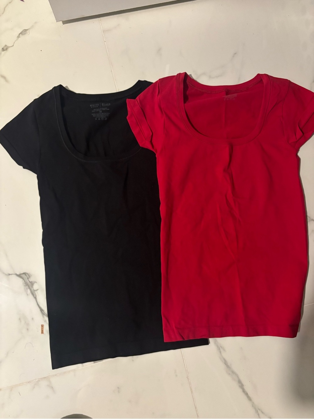 White House Black Market black and red bundle  Scoop Neck Short Sleeve Tee